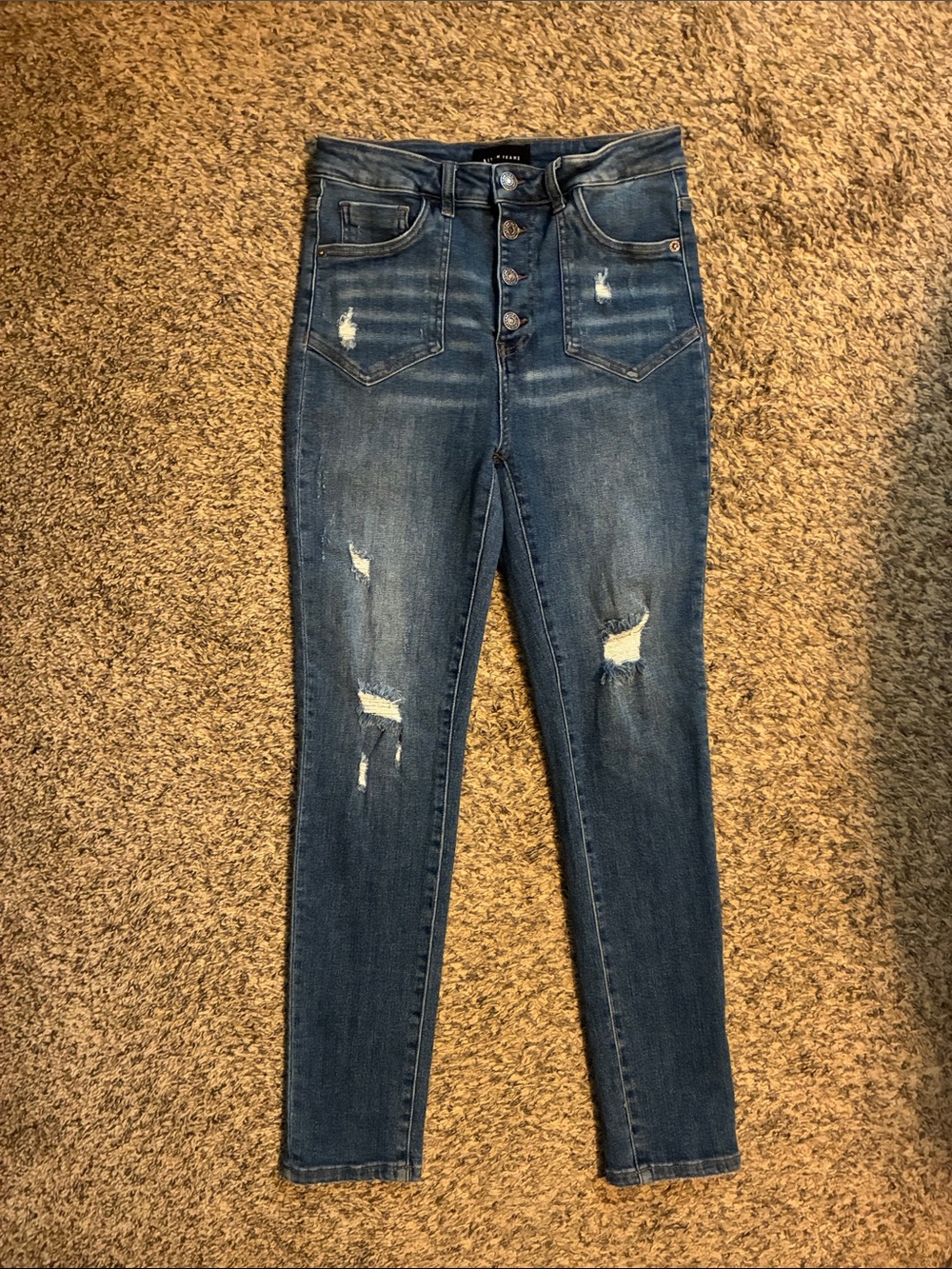 Risen Jeans-high rise button fly skinny jeans -size 9/29